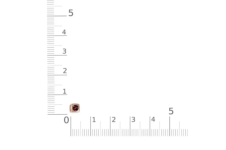 Кулон Квадрат из красного золота с гранатом