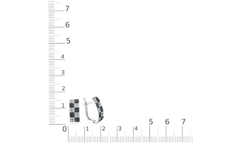 Серьги из белого золота с 80 бриллиантами