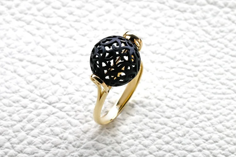 Кольцо Шар из жёлтого золота без вставок