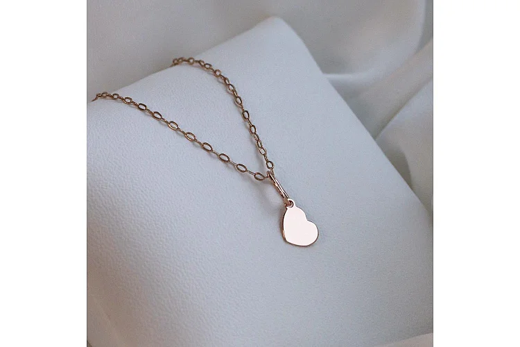 Подвеска Сердце из красного золота без вставок