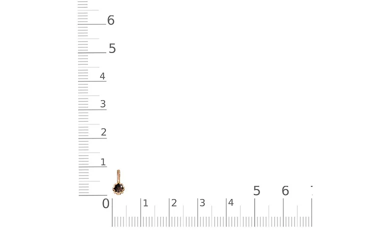 Подвеска из красного золота с раухтопазом