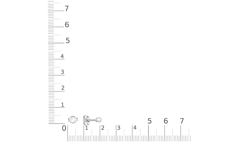 Серьги-пусеты из белого золота с 2 жемчужинами