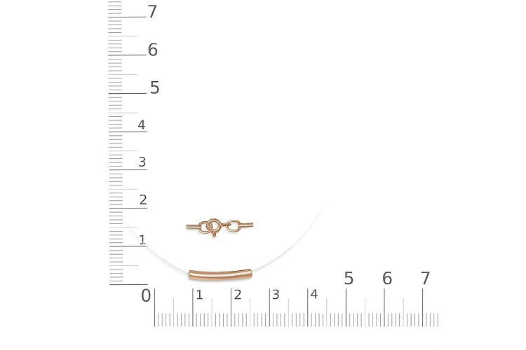 Колье из красного золота без вставок