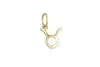 Подвеска Телец из жёлтого золота без вставок