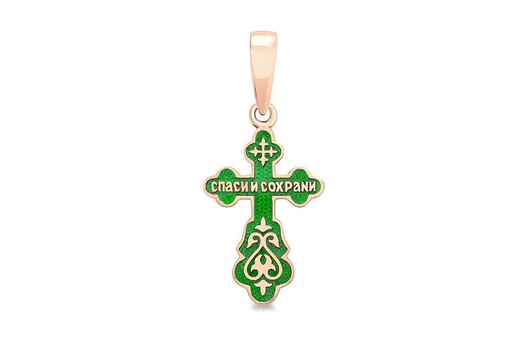 Крест из красного золота без вставок