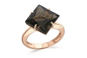 Кольцо из красного золота с раухтопазом