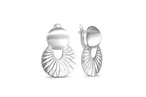 Серьги из белого золота без вставок