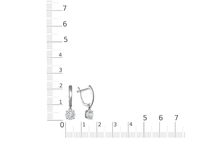 Серьги из белого золота с 30 бриллиантами