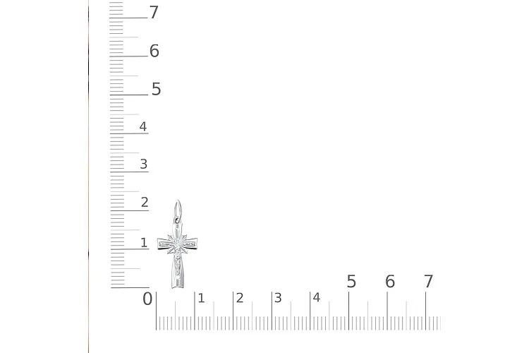 Крест из белого золота без вставок