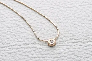 Колье из красного золота с фианитом