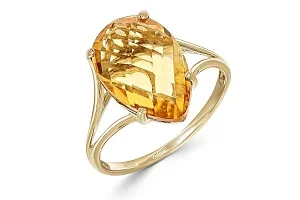 Кольцо из жёлтого золота с цитрином