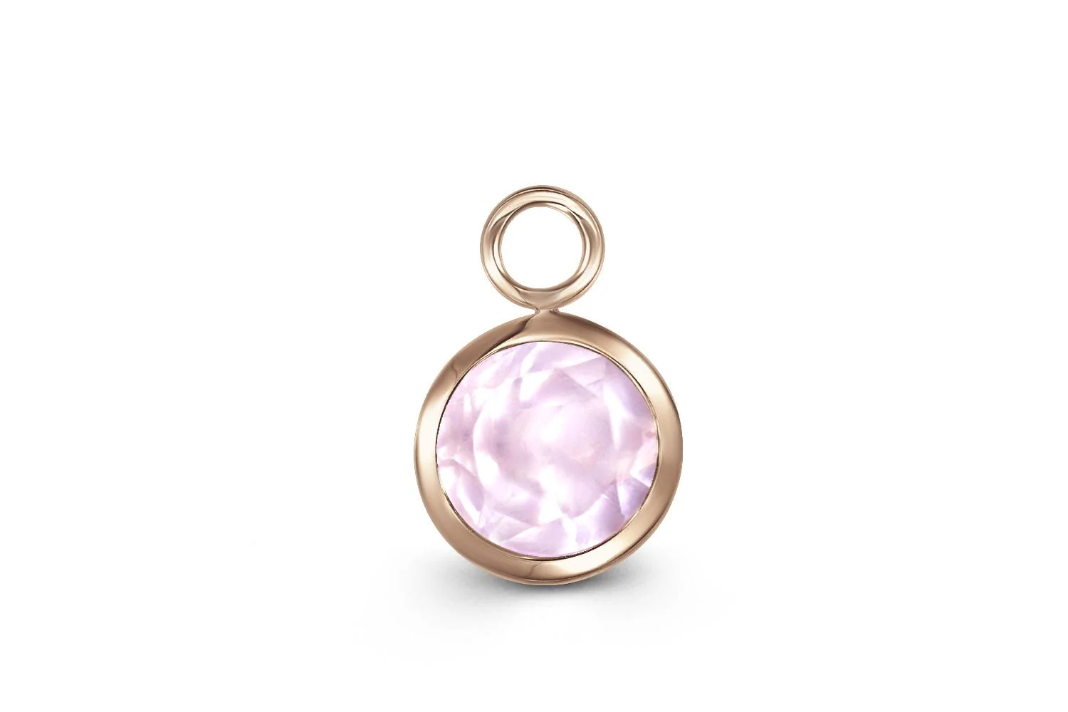 Подвеска серёг-трансформеров из красного золота с кварцем