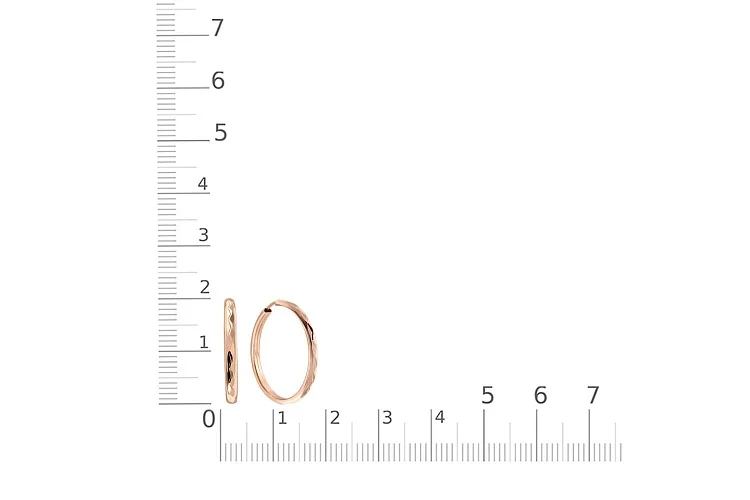 Серьги-конго из красного золота без вставок