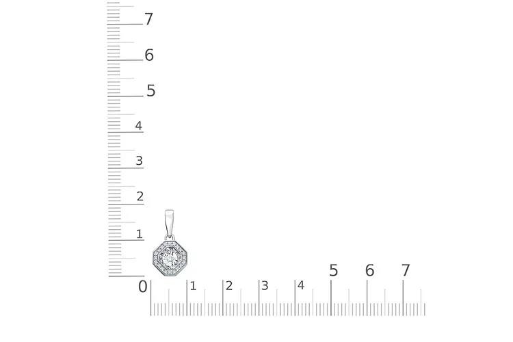 Подвеска из белого золота с 21 бриллиантами