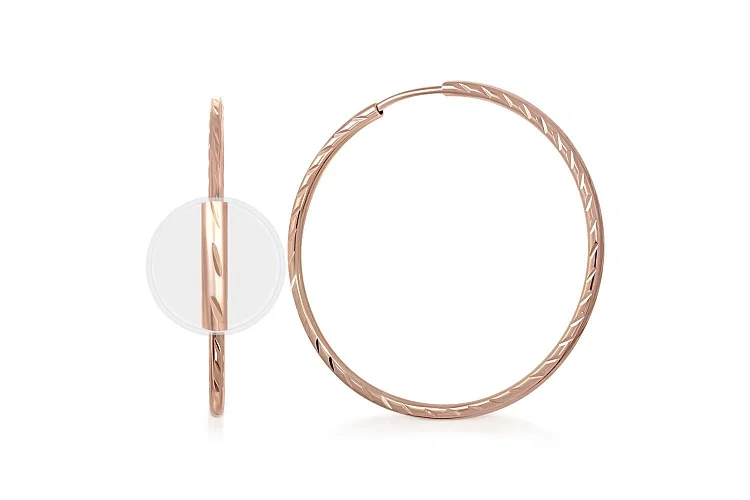 Серьги-конго из красного золота без вставок