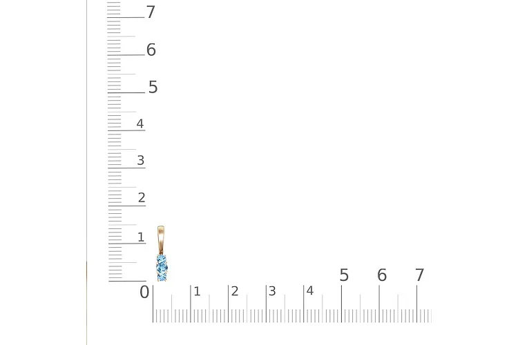 Подвеска из красного золота с 3 топазами swiss