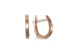 Основа серёг-трансформеров из красного золота без вставок