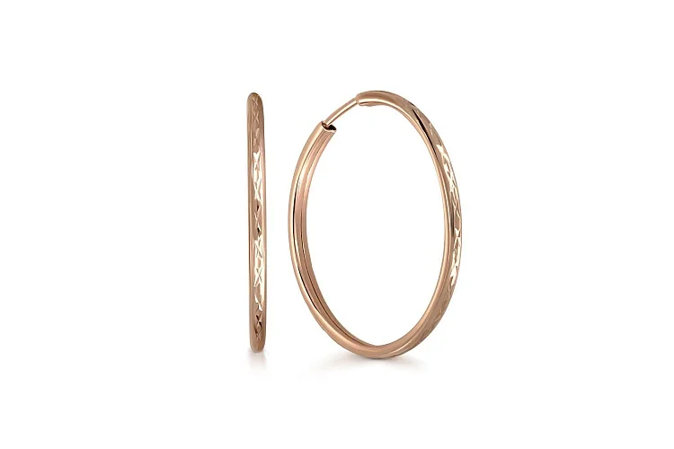 Серьги-конго из красного золота без вставок