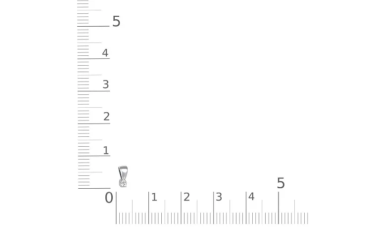 Подвеска из белого золота с бриллиантом