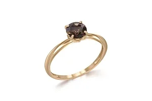 Кольцо из жёлтого золота с раухтопазом