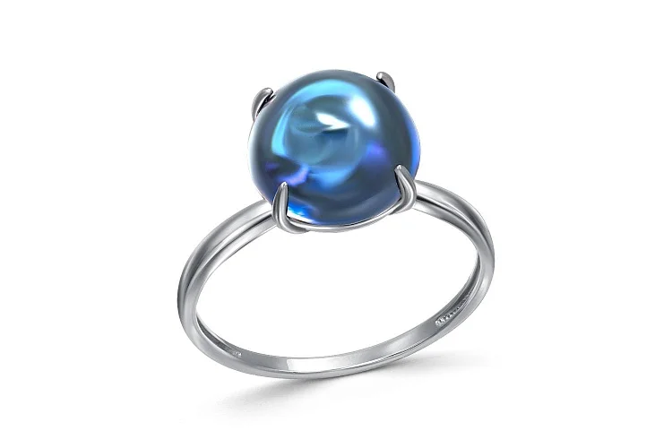 Кольцо из белого золота с наноситалом