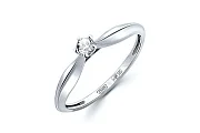 Кольцо из белого золота с бриллиантом