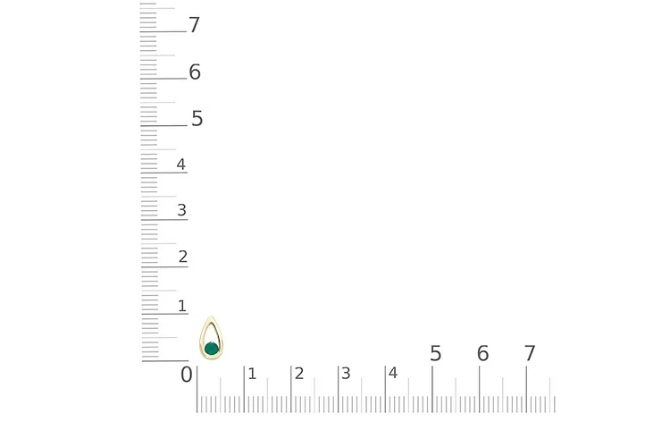 Подвеска из жёлтого золота с изумрудом