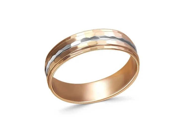 Обручальное кольцо из красного золота без вставок