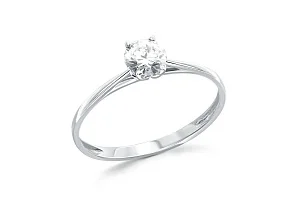 Кольцо из белого золота с фианитом