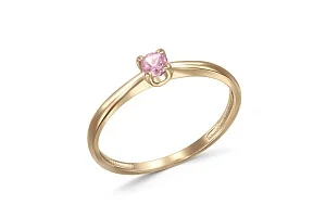 Кольцо из красного золота с ситаллом