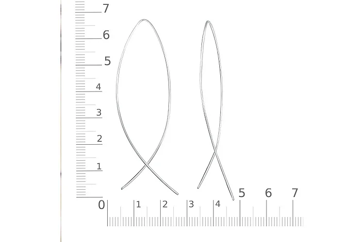 Серьги протяжки из белого золота без вставок