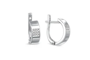 Серьги из белого золота с 18 бриллиантами