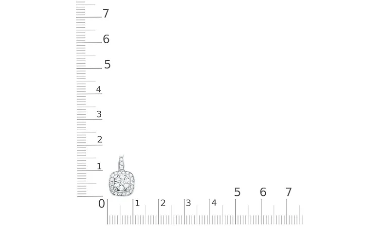 Подвеска Малинка из белого золота с 28 муассанитами