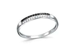 Кольцо Дорожка из белого золота с 24 фианитами