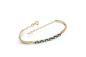 Браслет Дорожка из жёлтого золота с 6 топазами лондон