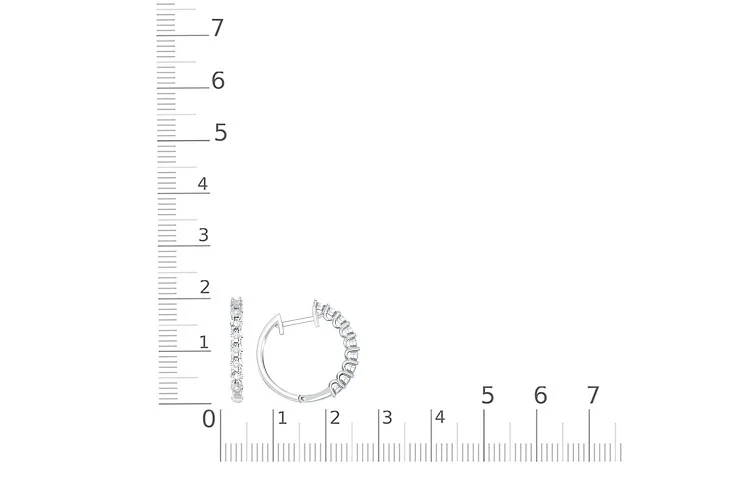 Серьги Дорожки из белого золота с 18 бриллиантами