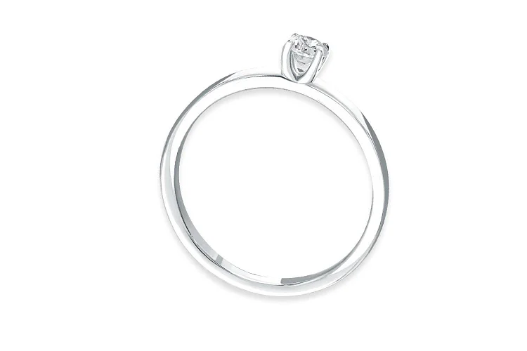 Кольцо из белого золота с бриллиантом