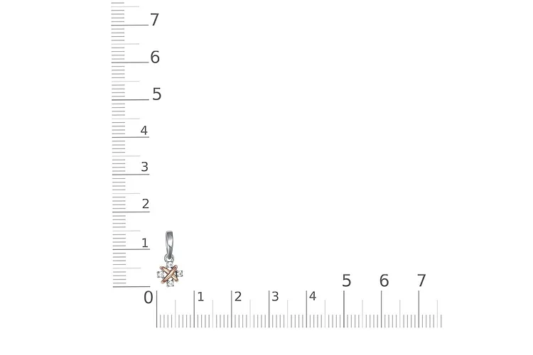 Подвеска из красного золота с 4 бриллиантами