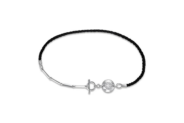 Браслет из белого золота с фианитом