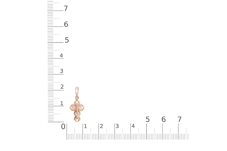 Крест из красного золота без вставок