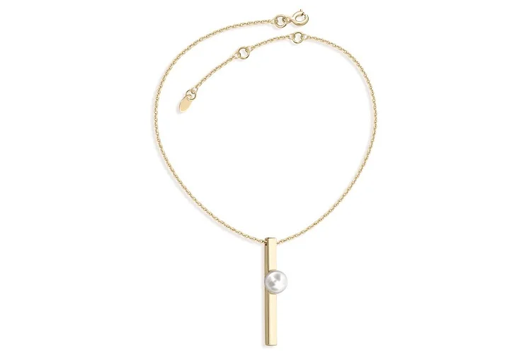 Колье из жёлтого золота с жемчугом