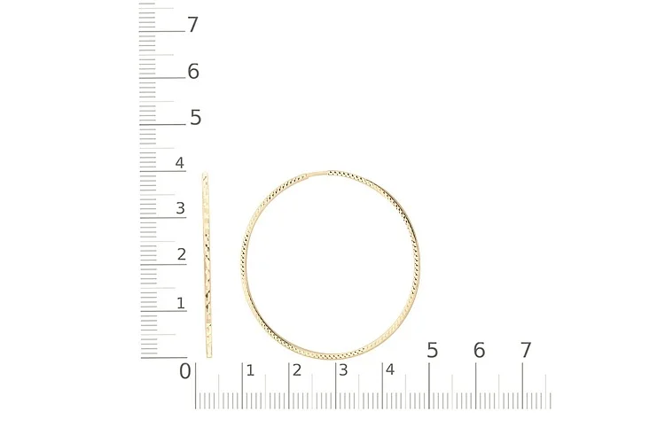 Серьги-конго из жёлтого золота без вставок