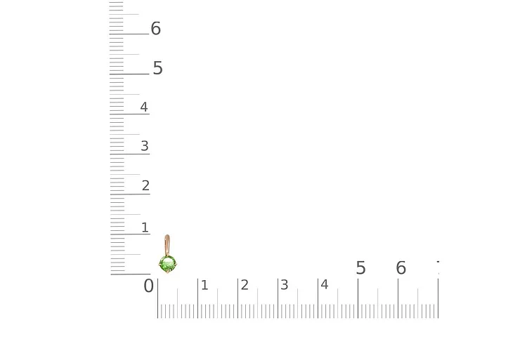 Подвеска из красного золота с хризолитом