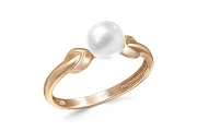 Кольцо из красного золота с жемчугом