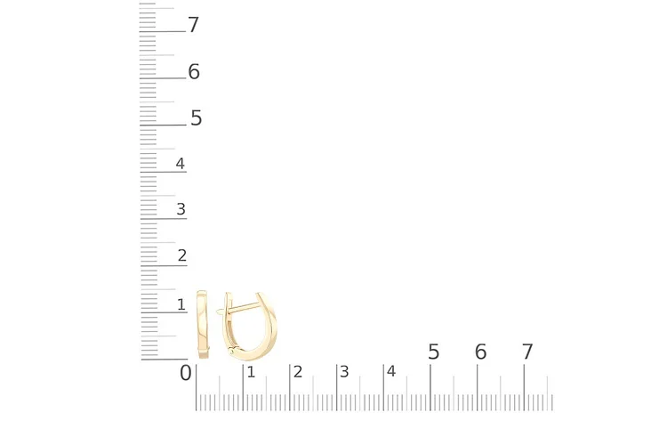 Основа серёг-трансформеров из жёлтого золота без вставок