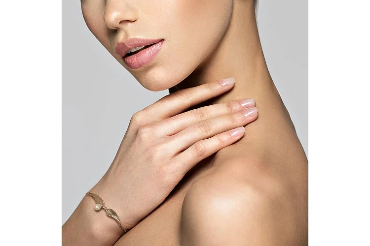 Браслет Крыло из красного золота с жемчугом