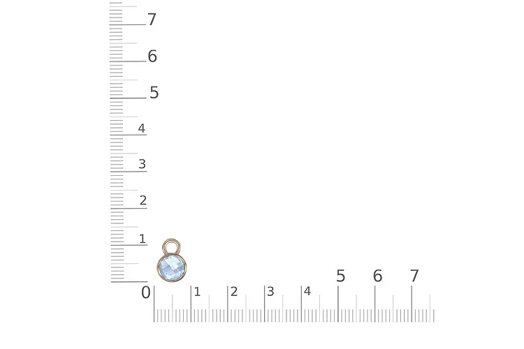 Подвеска серёг-трансформеров из красного золота с топазом sky
