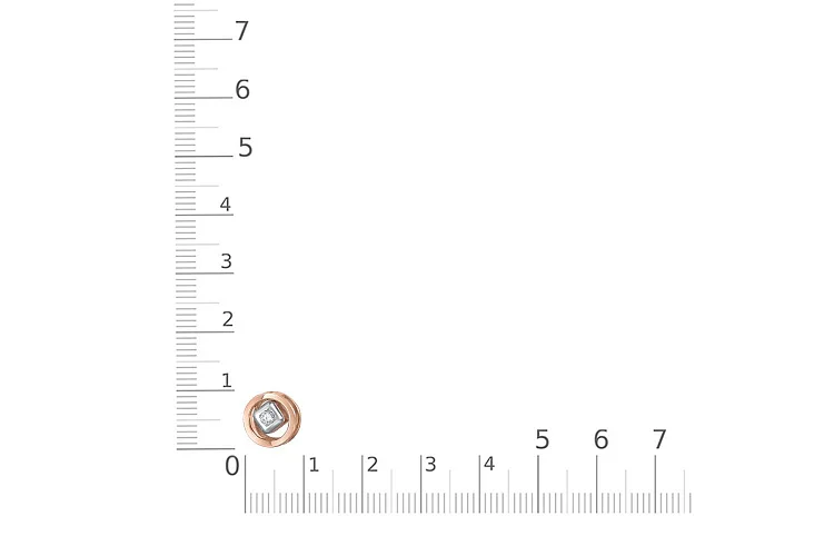Подвеска Круг из красного золота с фианитом