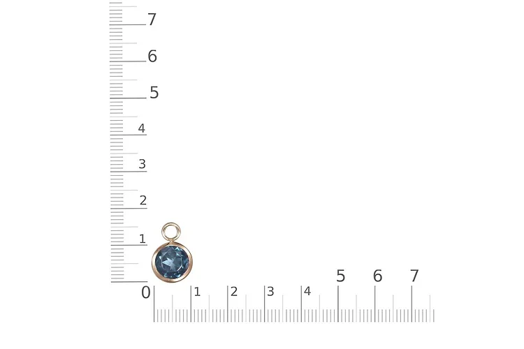 Подвеска серёг-трансформеров из красного золота с топазом лондон