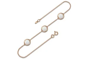 Браслет из красного золота с перламутром